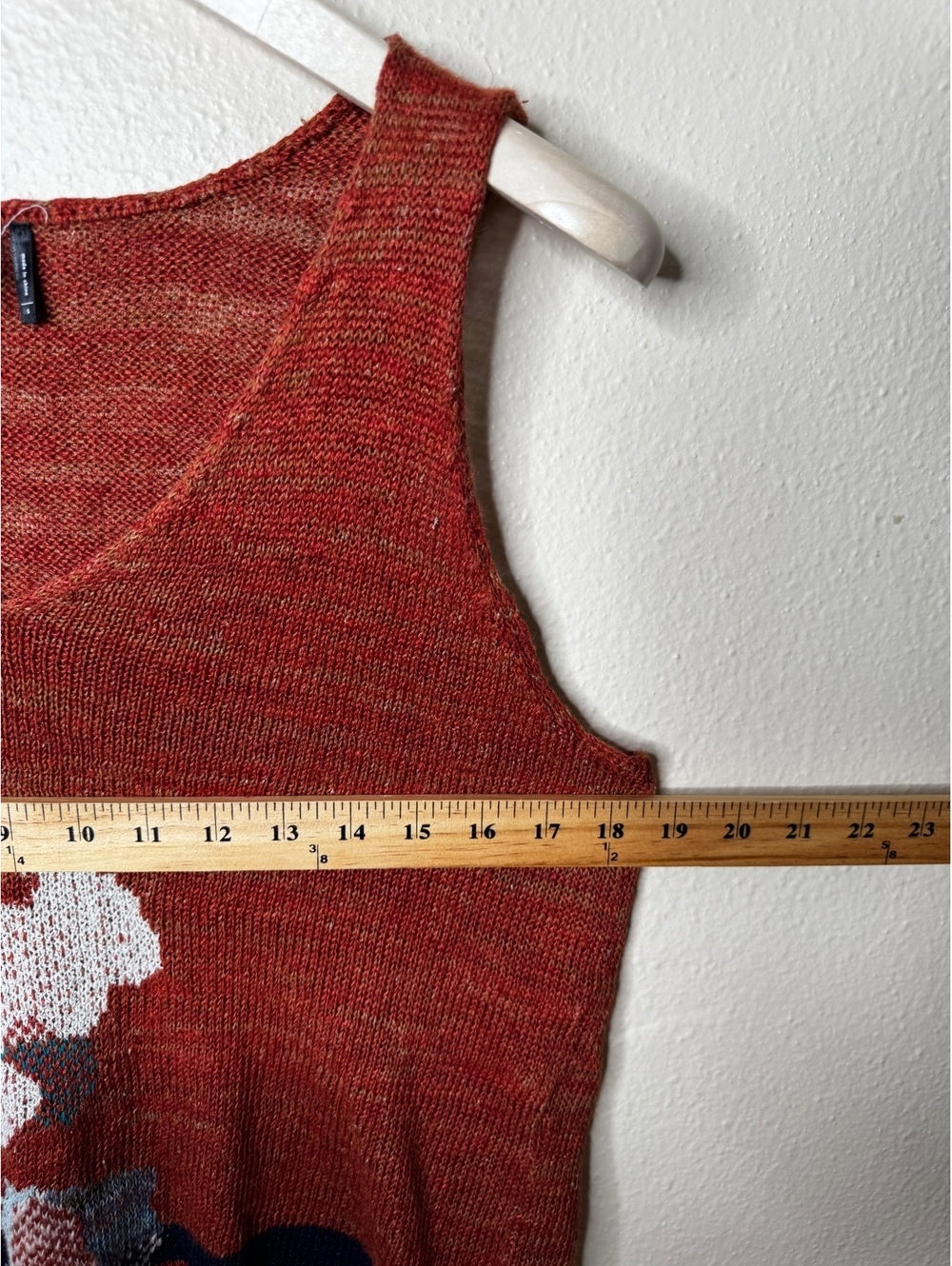 Akemi + Kin Anthropologie Linen Blend Knit Tank Top Small Romantic Floral - Picture 5 of 6